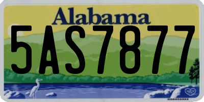 AL license plate 5AS7877