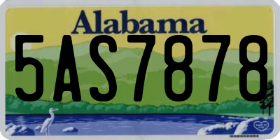 AL license plate 5AS7878