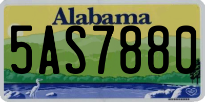 AL license plate 5AS7880