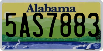 AL license plate 5AS7883