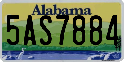 AL license plate 5AS7884