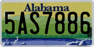 AL license plate 5AS7886