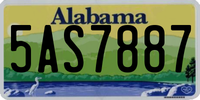 AL license plate 5AS7887