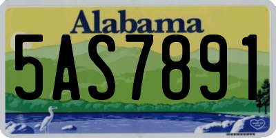 AL license plate 5AS7891