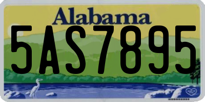 AL license plate 5AS7895