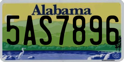AL license plate 5AS7896
