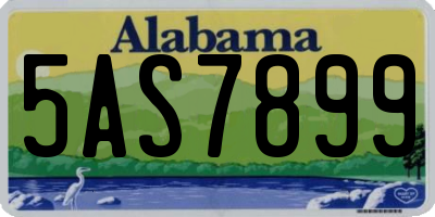 AL license plate 5AS7899
