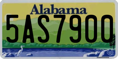 AL license plate 5AS7900