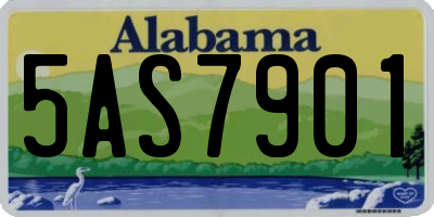 AL license plate 5AS7901