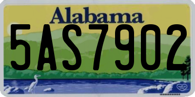 AL license plate 5AS7902