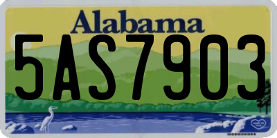 AL license plate 5AS7903