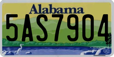 AL license plate 5AS7904