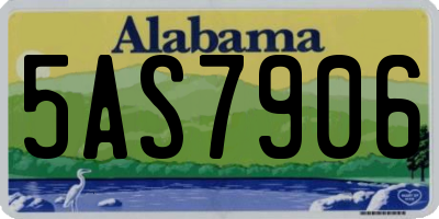 AL license plate 5AS7906
