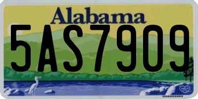 AL license plate 5AS7909