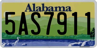AL license plate 5AS7911