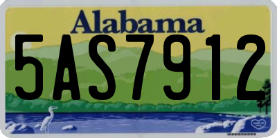 AL license plate 5AS7912