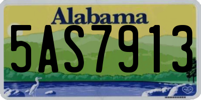 AL license plate 5AS7913