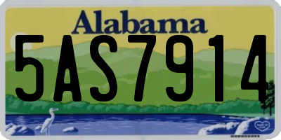 AL license plate 5AS7914