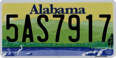 AL license plate 5AS7917