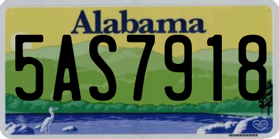 AL license plate 5AS7918