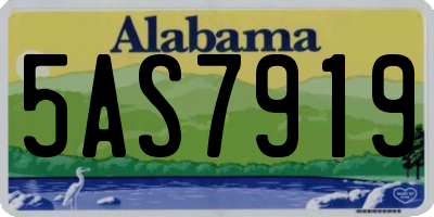 AL license plate 5AS7919