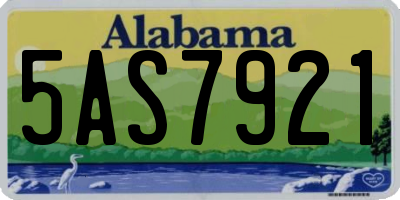 AL license plate 5AS7921