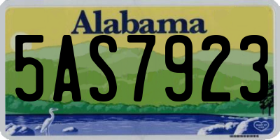 AL license plate 5AS7923