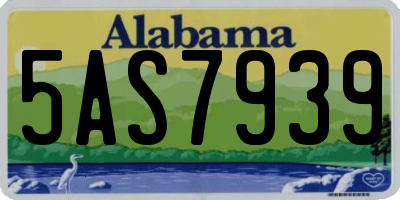 AL license plate 5AS7939