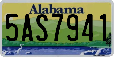 AL license plate 5AS7941