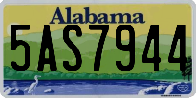 AL license plate 5AS7944