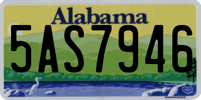 AL license plate 5AS7946
