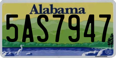 AL license plate 5AS7947