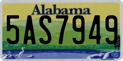 AL license plate 5AS7949