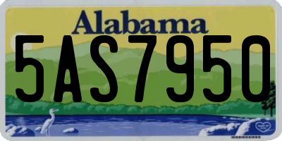 AL license plate 5AS7950