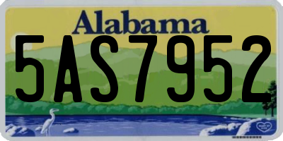 AL license plate 5AS7952