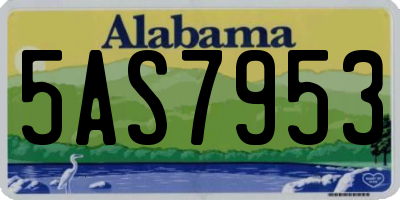 AL license plate 5AS7953