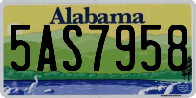 AL license plate 5AS7958