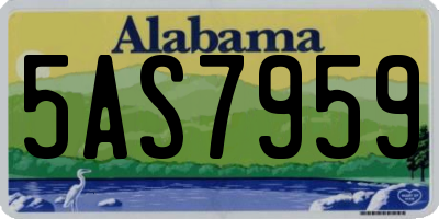 AL license plate 5AS7959