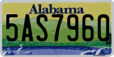 AL license plate 5AS7960