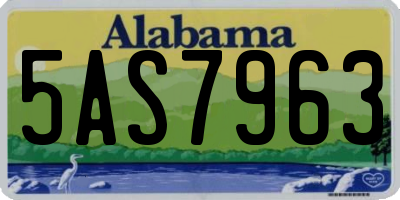 AL license plate 5AS7963