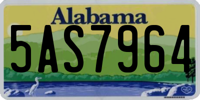 AL license plate 5AS7964