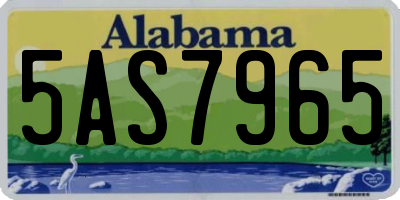 AL license plate 5AS7965