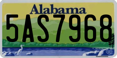 AL license plate 5AS7968