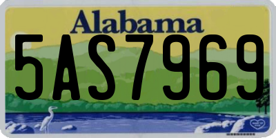 AL license plate 5AS7969