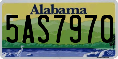 AL license plate 5AS7970