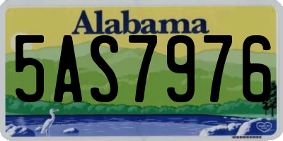 AL license plate 5AS7976