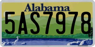 AL license plate 5AS7978