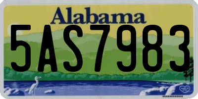 AL license plate 5AS7983