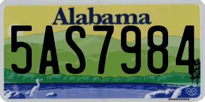 AL license plate 5AS7984