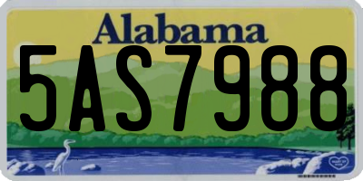 AL license plate 5AS7988